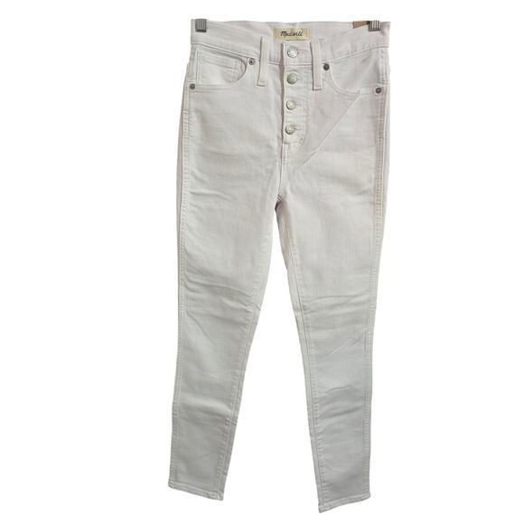 Madewell 10" High-Rise Skinny Crop Pant White Size 25 - Picture 1 of 7